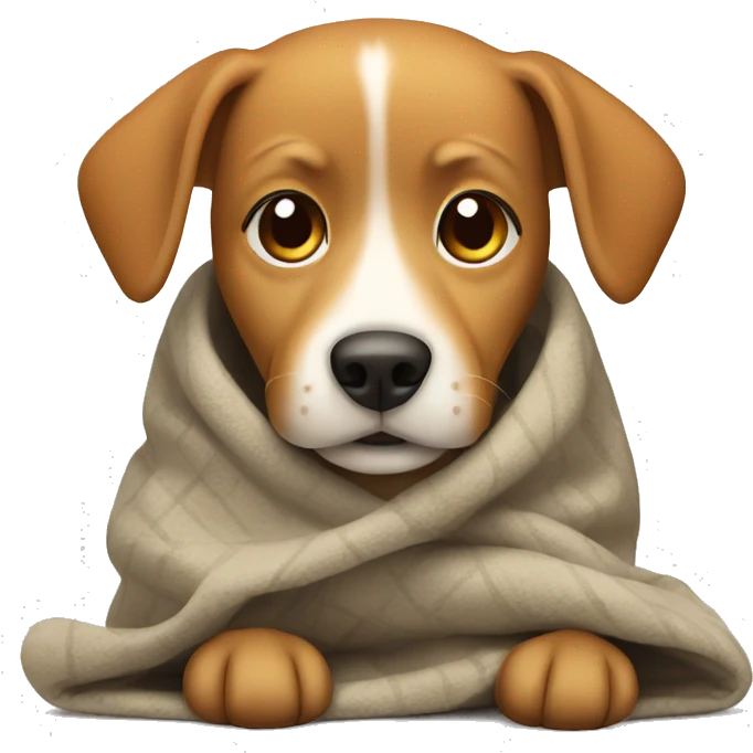 Dog with a blanket  emoji