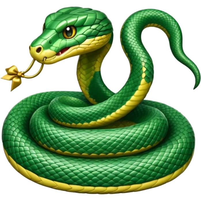 Snake with bow emoji