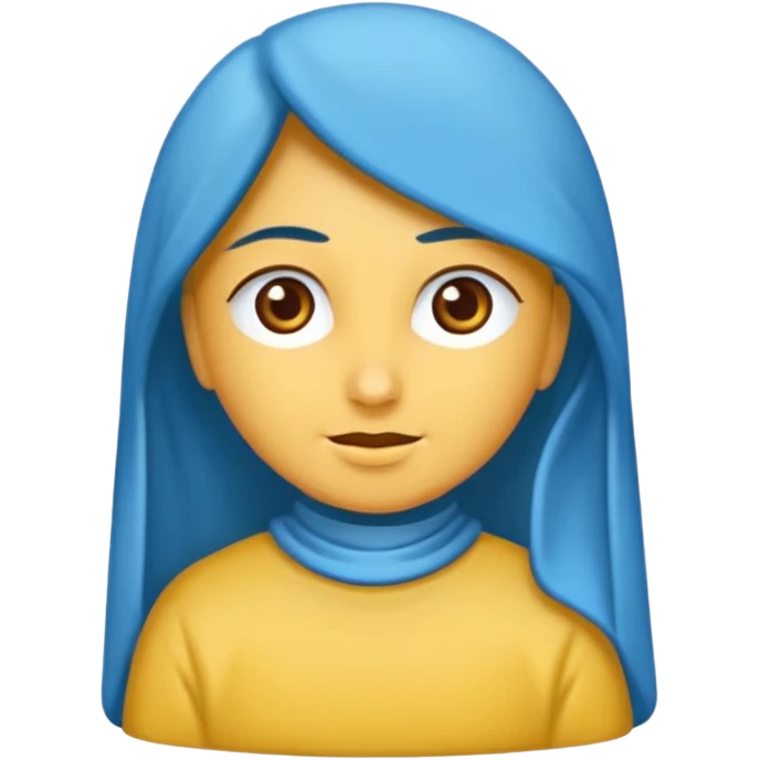 açık tenli  uzun kıvırcık sarı saçlı mavi gözlü yetişkin kadın emoji