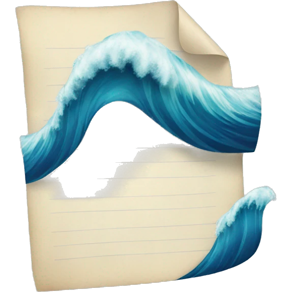 Wave emoji looking like a document emoji