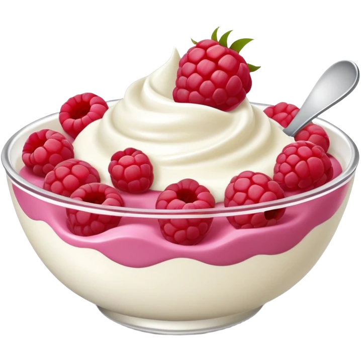 yogurt bowl with raspberry emoji