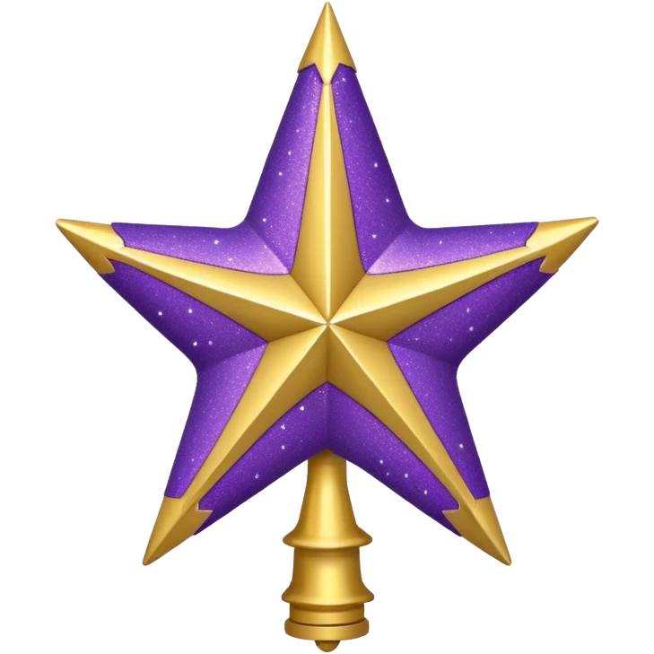 purple and gold tree topper emoji