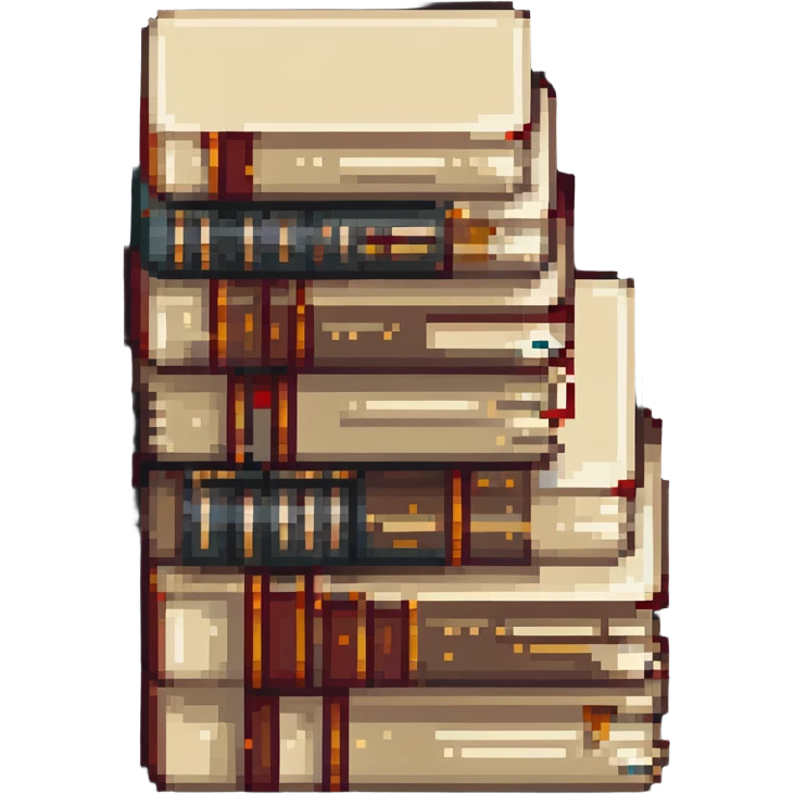 stack of books in beige tones emoji