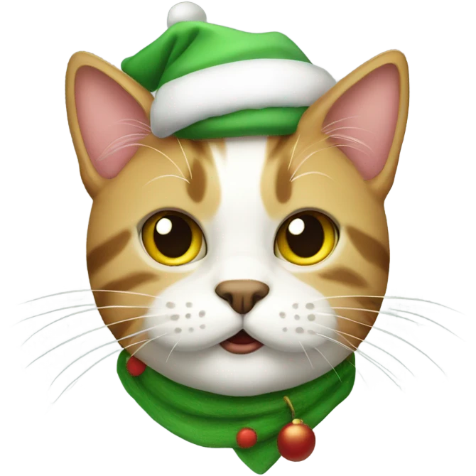 Santa cat emoji