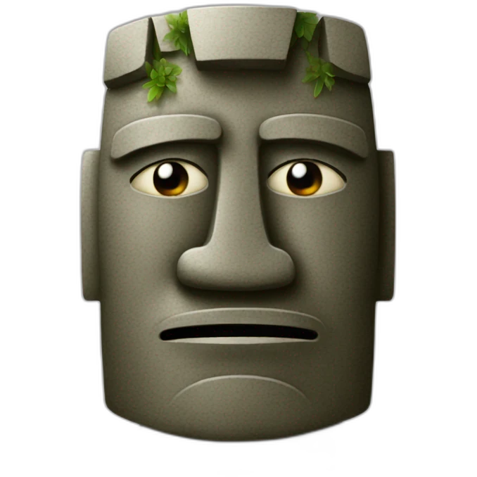 Smaily moai emoji
