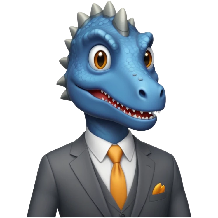 dinosaur in business suit emoji