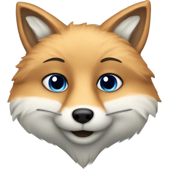 blue fox face emoji