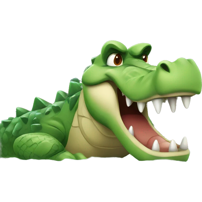 Angry crocodile emoji