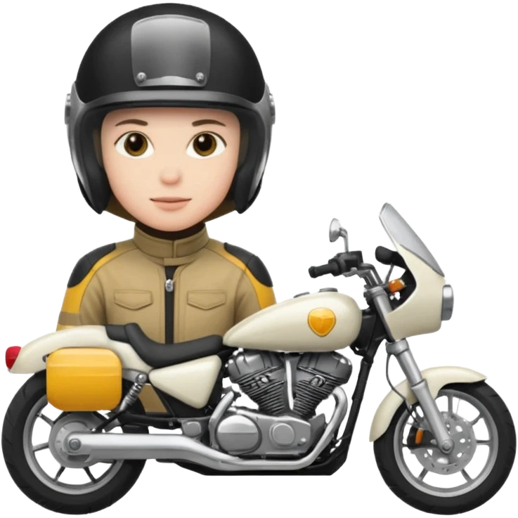 motorcycle human with helmet full body emoji