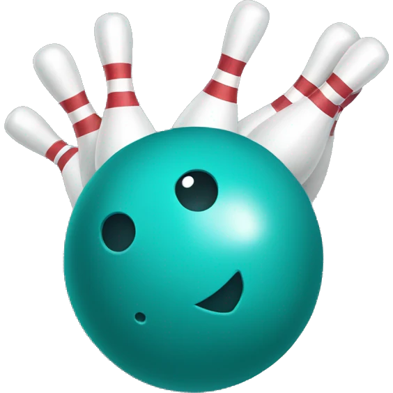 Teal bowling ball emoji