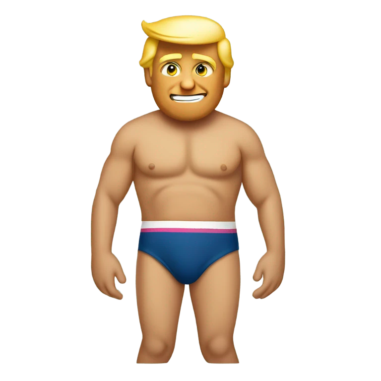 Trump in a speedo emoji