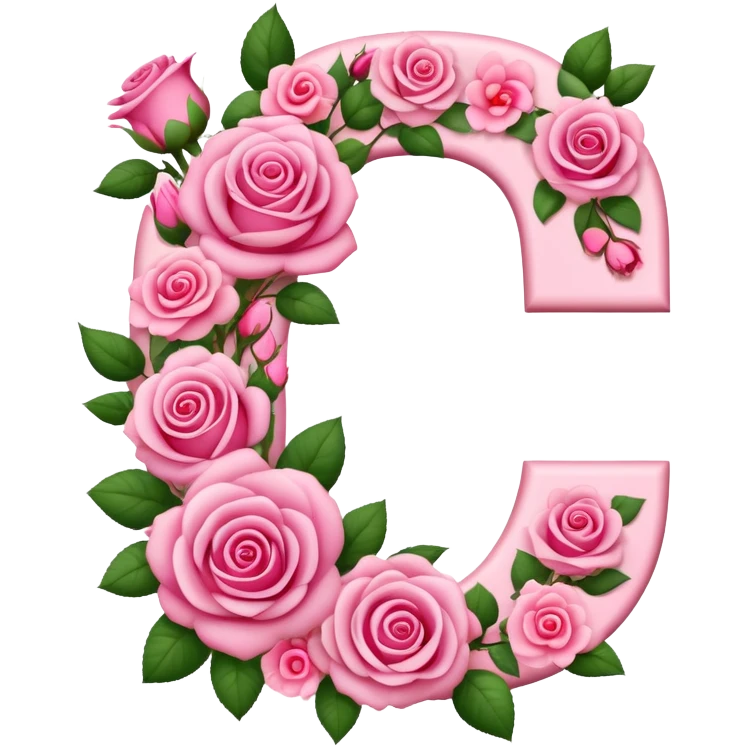 Pink, romantic, flowery, the letter “C” emoji