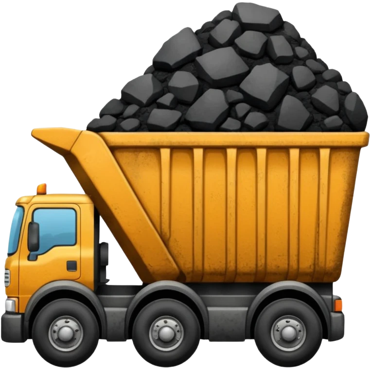 truck with coal ore emoji