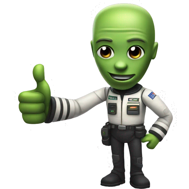 Android working joe from alien isolation giving thumbs up  emoji