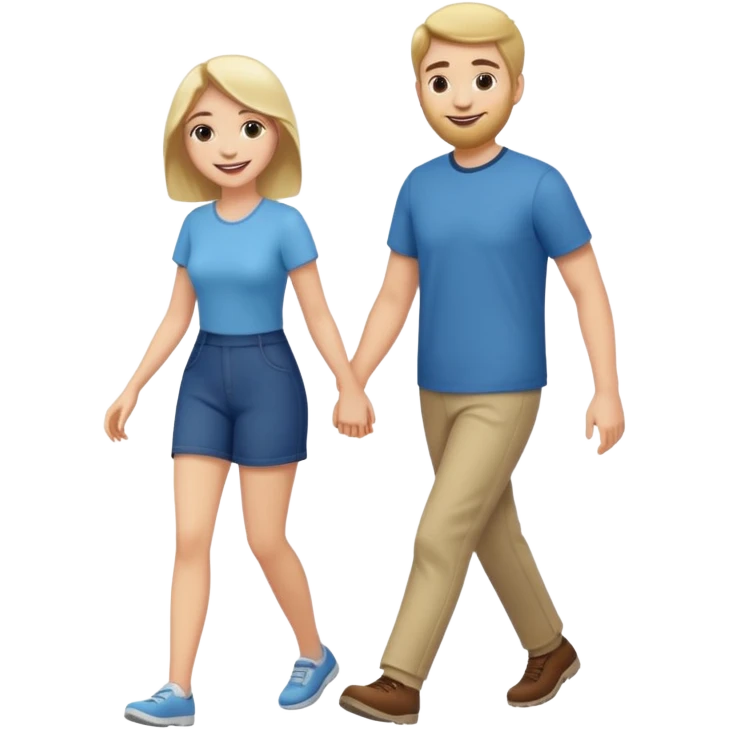 ligth couple walking full body emoji