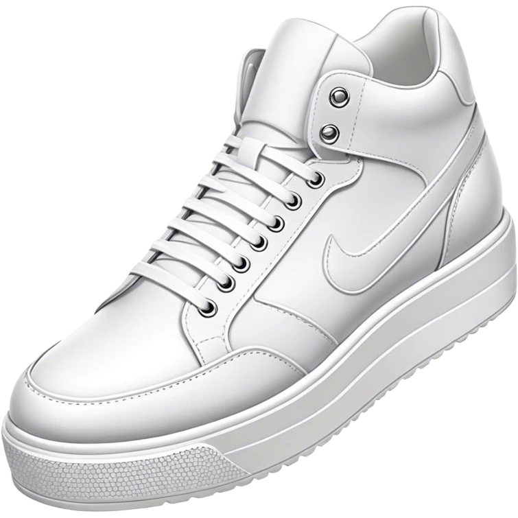 All White sneaker platform shoes emoji