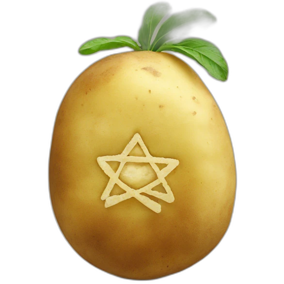 jewish symbol on potato emoji