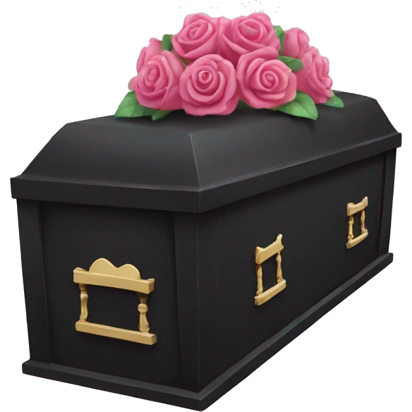 The coffin with hello kitty emoji