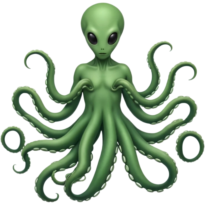 full body humanoid peacefull alien witgh tenticals emoji