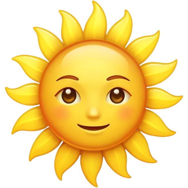 Sun shining  emoji