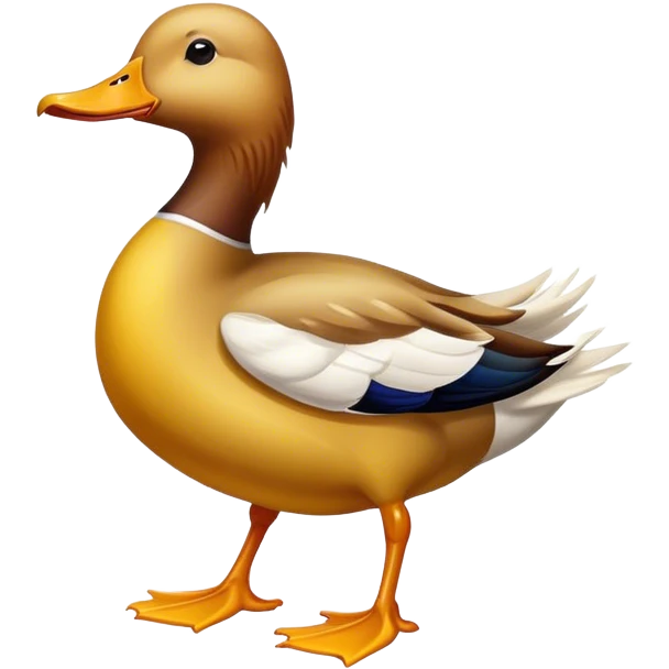 A hustling duck emoji