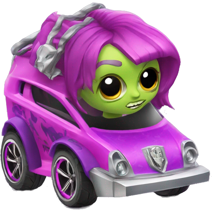 Hot wheels monster high Ghoul Mobile sports car emoji