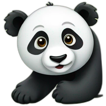 Panda in bamboo jungle emoji
