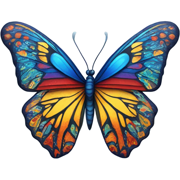 Butterfly colored emoji