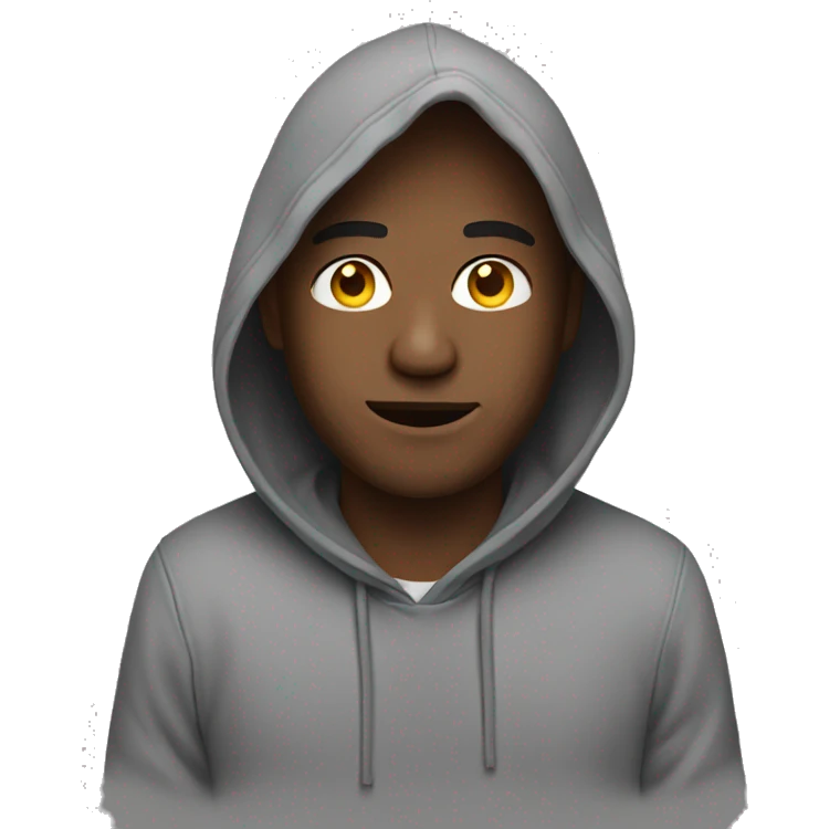 Man with hoodie emoji