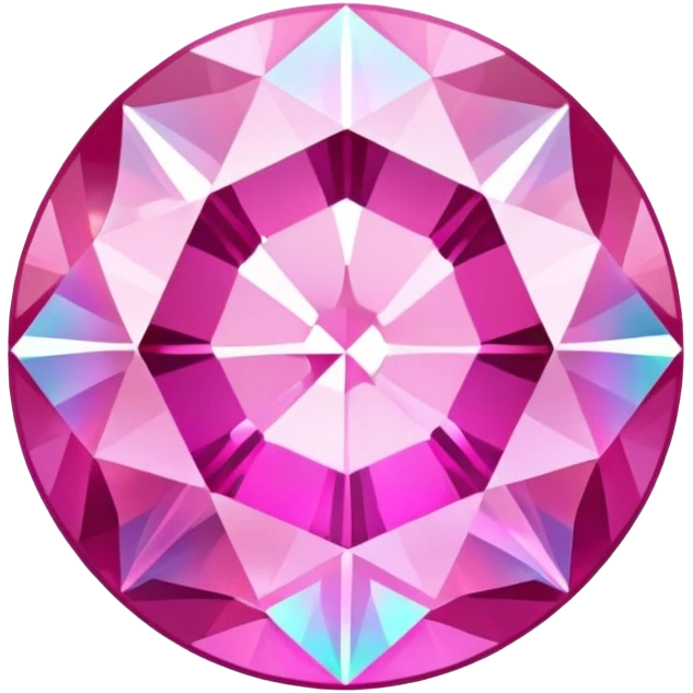 Pink Holographic Zircon Round emoji