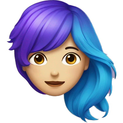 Corazón azul y morado emoji