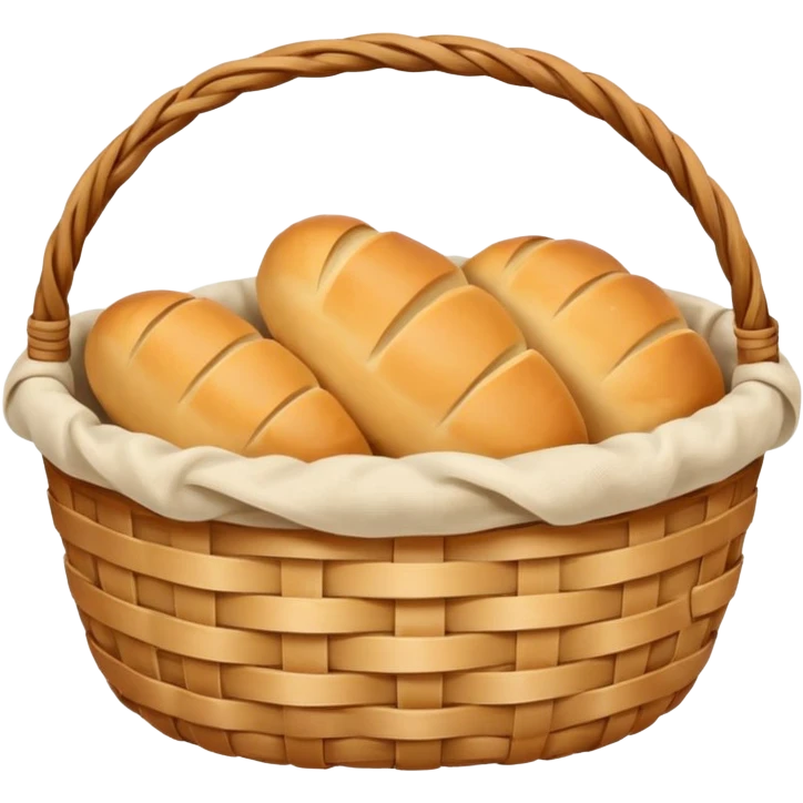 banneton  basket used to support shaped bread dough emoji