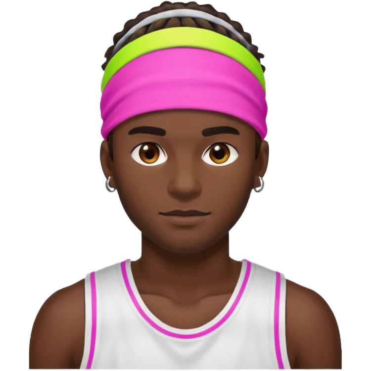 Basketball guy with neon headband emoji