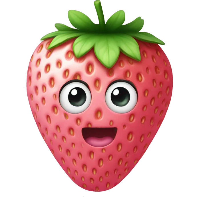 Pink strawberry  emoji