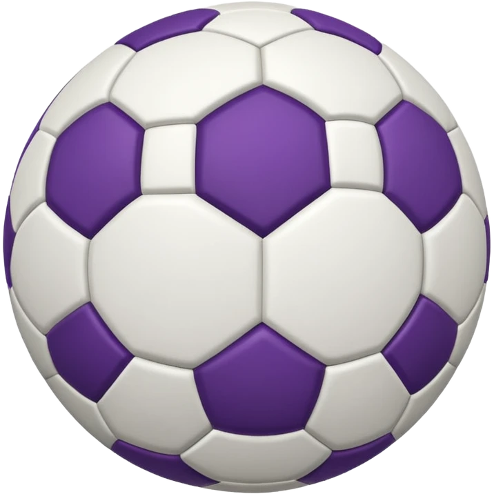 bola de futebol branco e roxa emoji