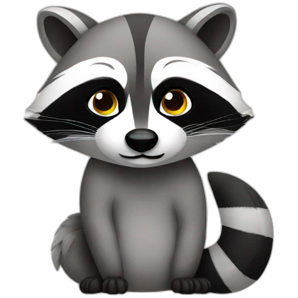 creative raccoon emoji