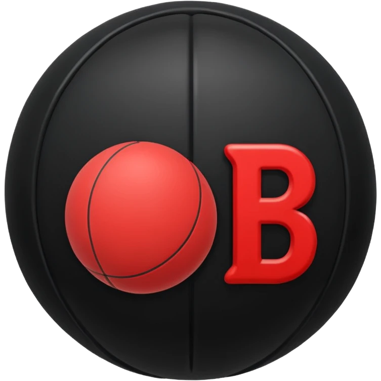 Pull-ball with MB written in the circle in on it emoji