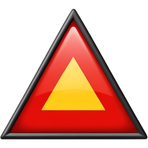 Red flag triangle emoji