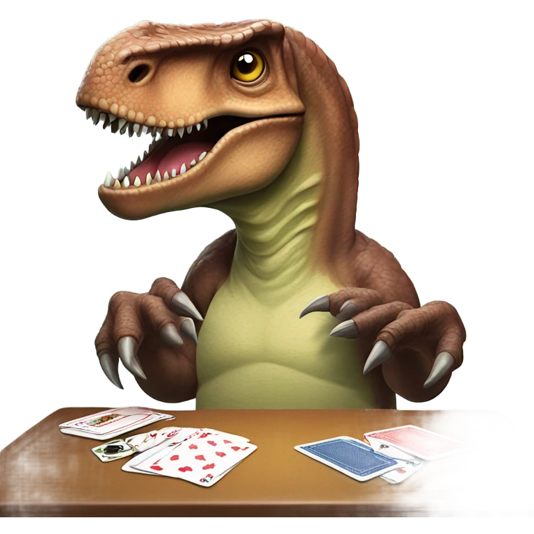 bridge playing dinosaur  emoji