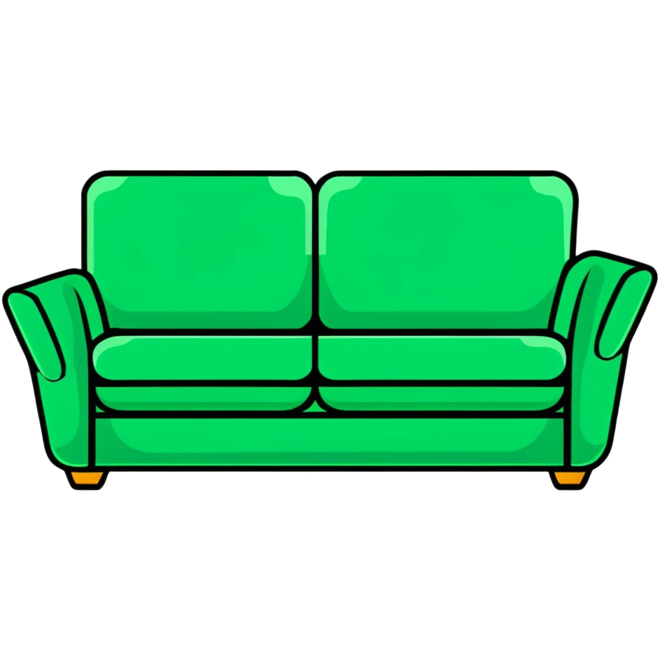 modern sofa with price tag emoji