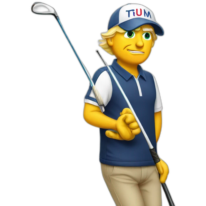 Trump qui dit « make golf great again » emoji
