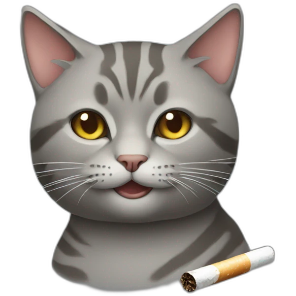 cat with a cigarette  emoji