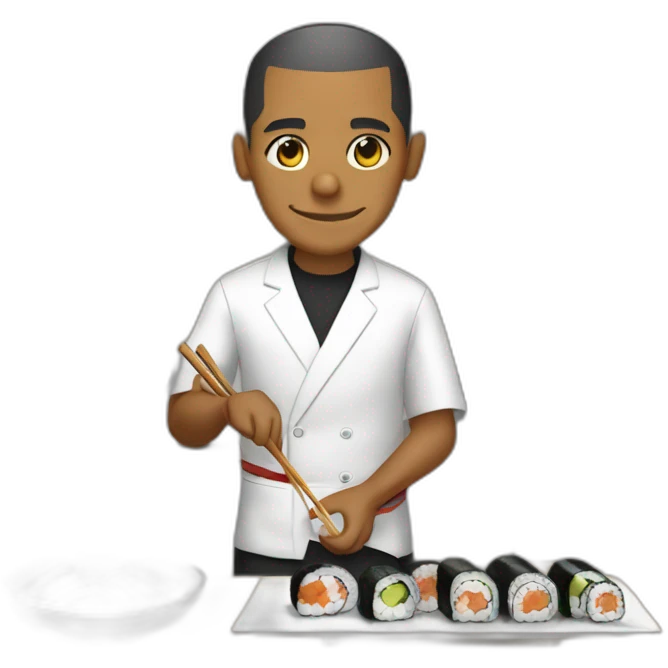 barrack obama making sushi in japan emoji