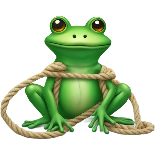 frog with rope on body emoji