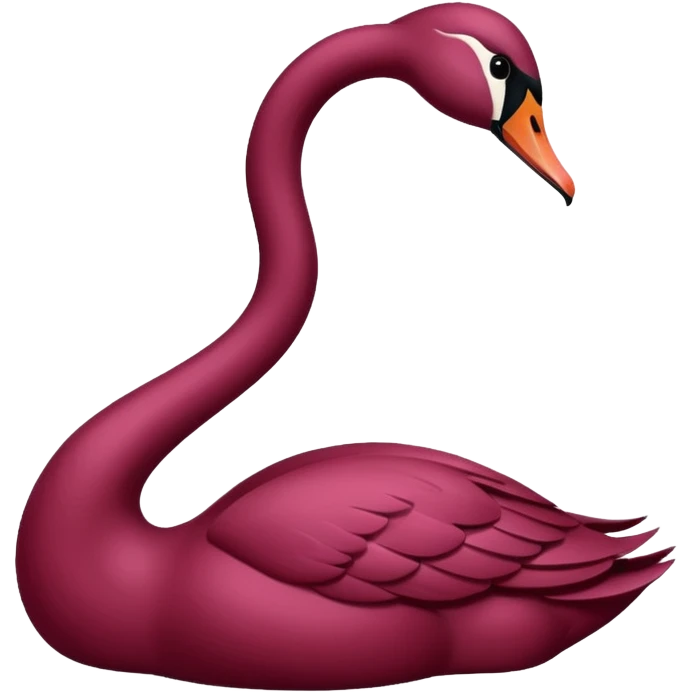 Maroon swan emoji