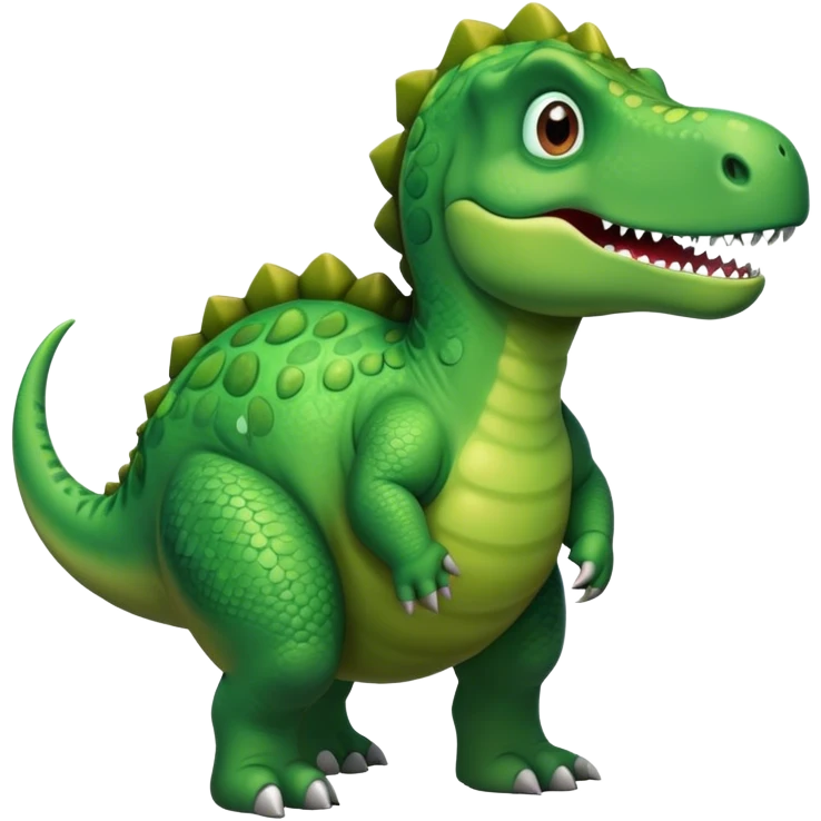 Dinosaurio con un gordito emoji