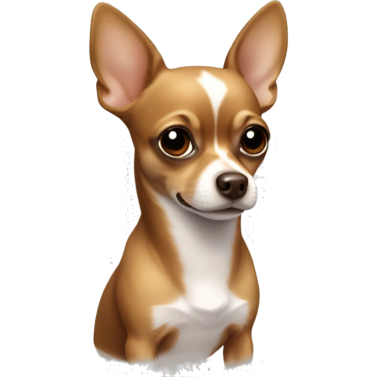 Chihuahua all brown face with only white on nose emoji