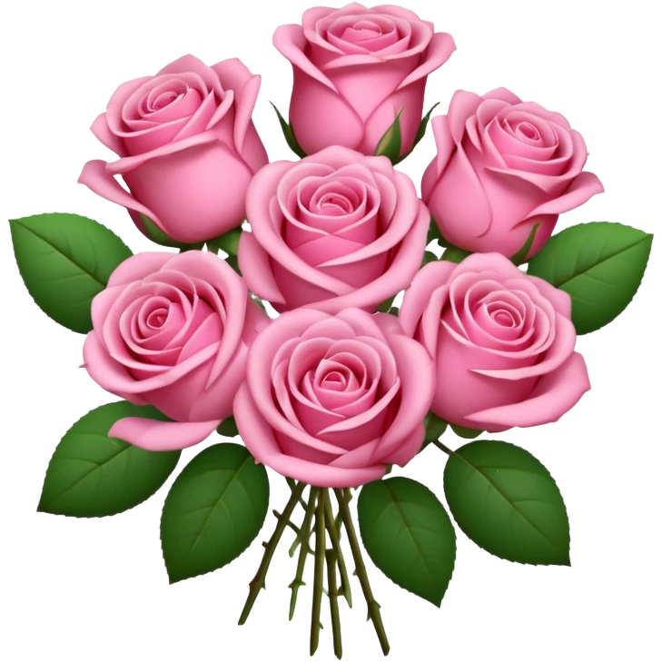 Bouquet of pink roses  emoji