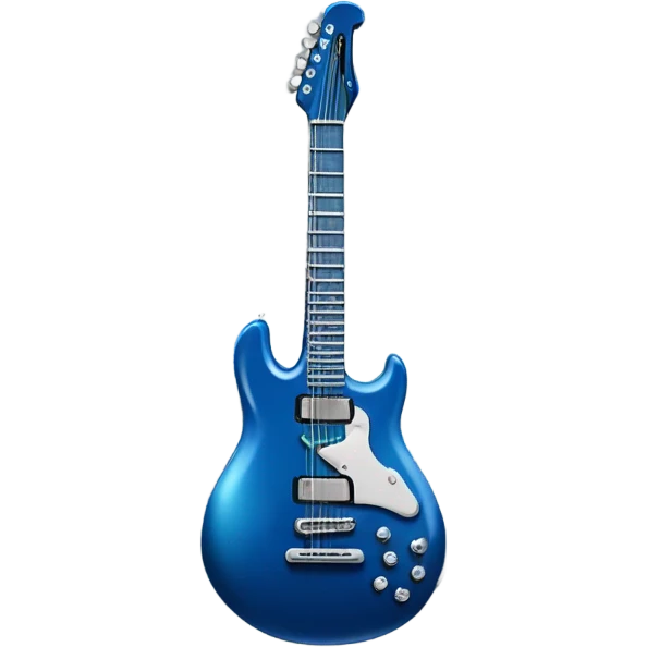Blue guitar emoji