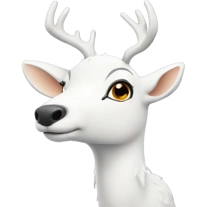 White deer emoji
